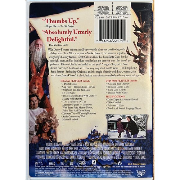The Santa Clause 2 (DVD, 2003, Full Screen Edition) - Like New - Picture 2 of 4